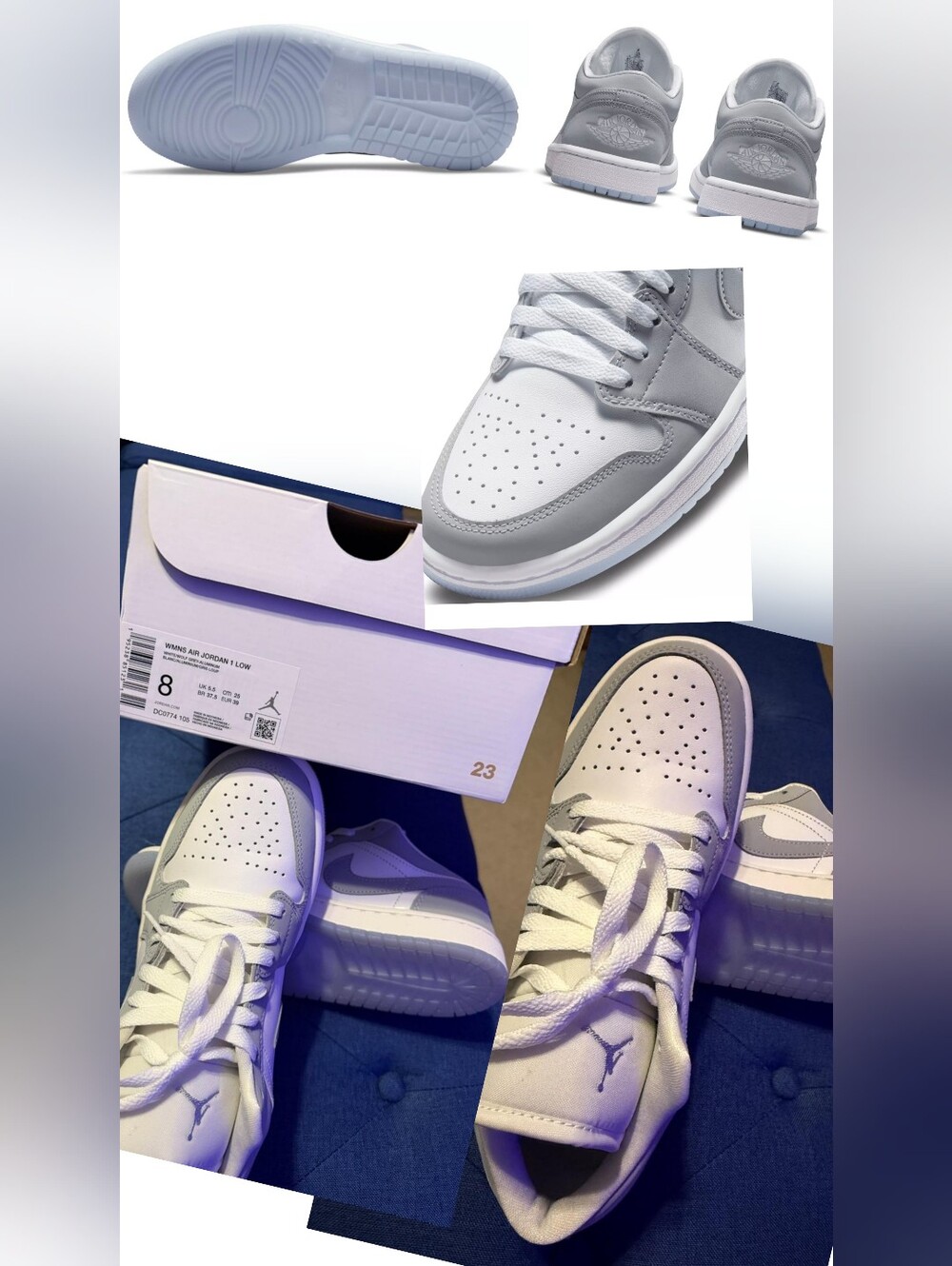 Nike Women's White and Light Gray Low-Top Sneaker